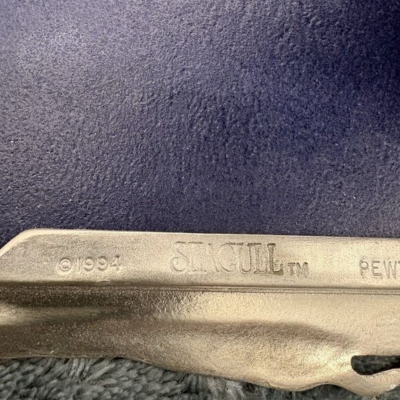 Vintage Seagull Pewter Picture Frame Baby's First Birthday Giraffe Koala 1994 - Picture 8 of 10